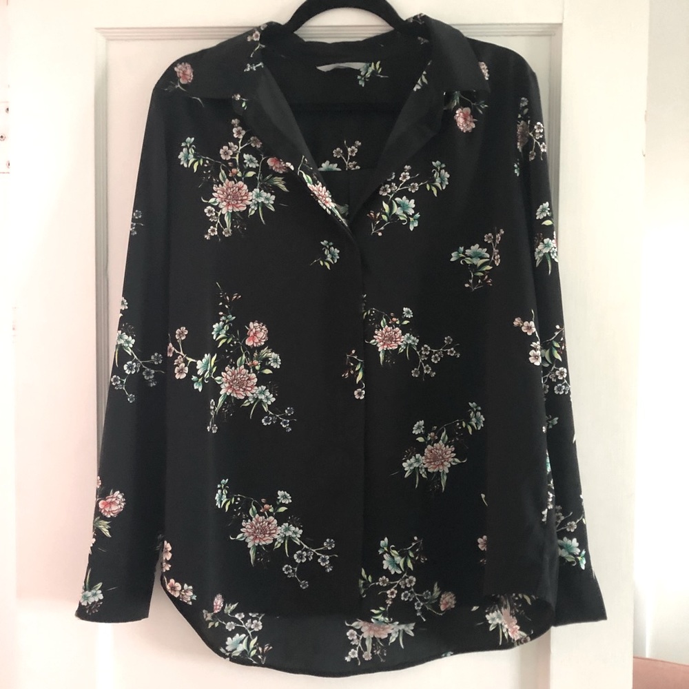 H&M floral pattern blouse, size large